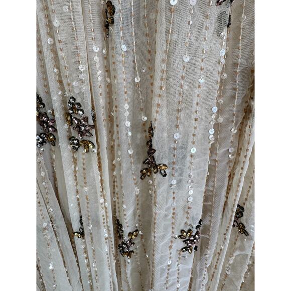 NEW NWT Mac Duggal Cap Sleeve Embellished Dress in Blush STYLE 93575 Size 20 - Picture 12 of 15